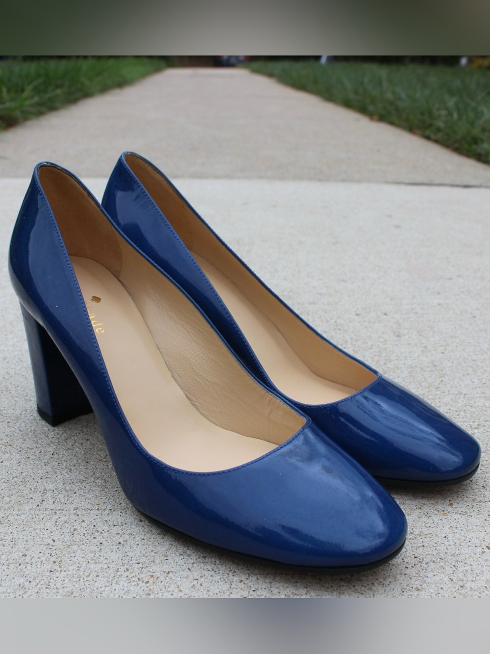 Kate Spade New York Royal Blue Patent Leather Pump Sz 7